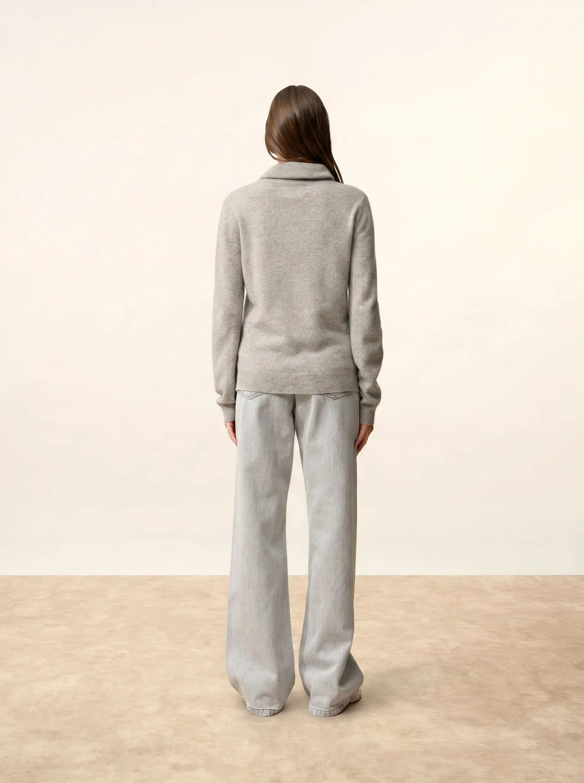DONATELLA Sweater Turtleneck Heather Cloud