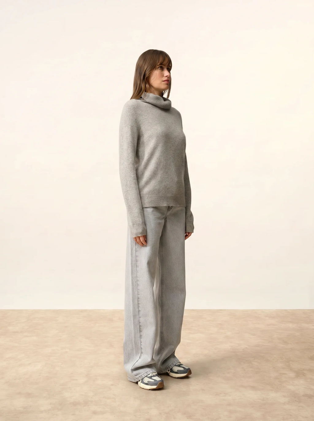 DONATELLA Sweater Turtleneck Heather Cloud