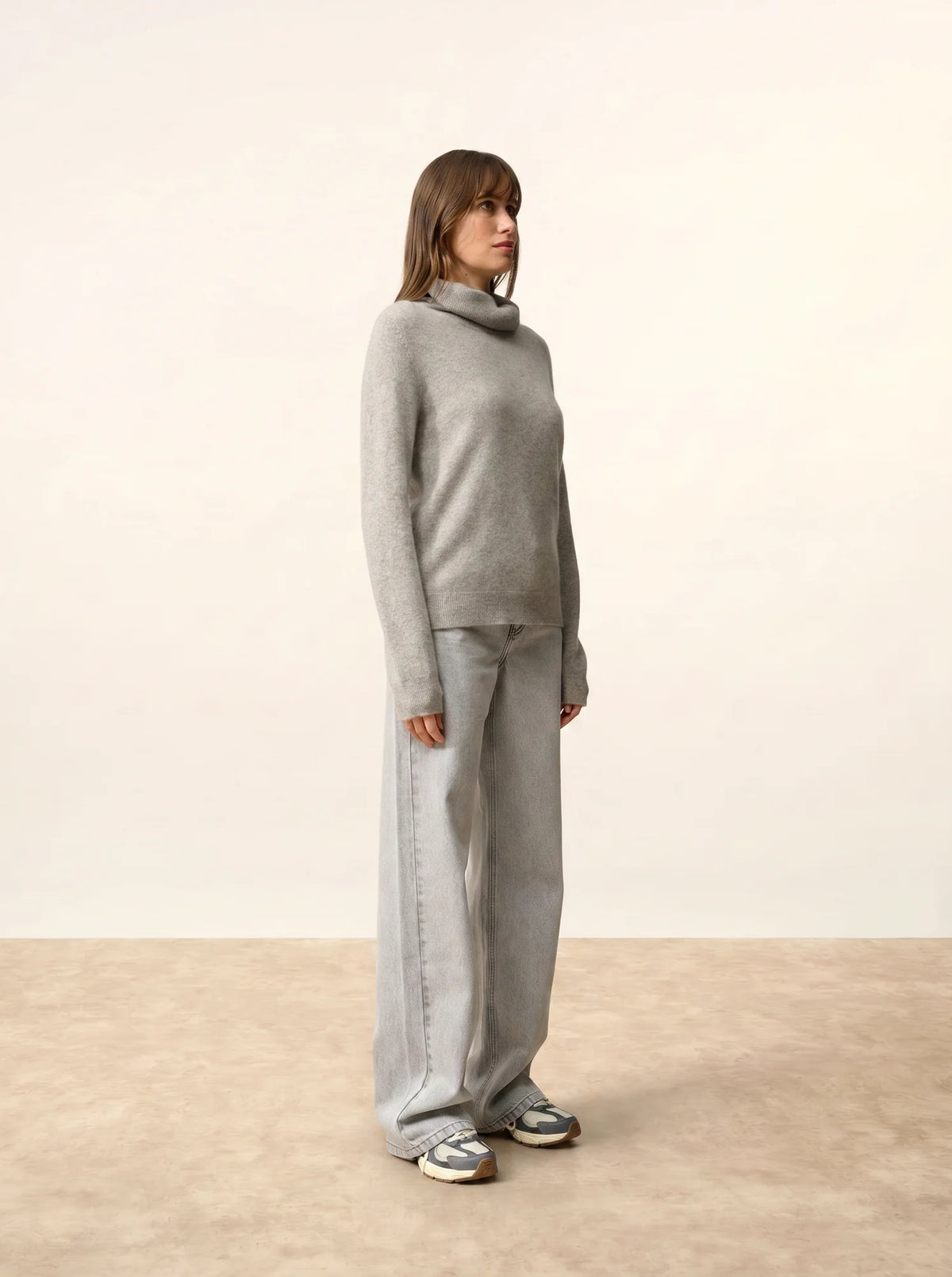 DONATELLA Sweater Turtleneck Heather Cloud