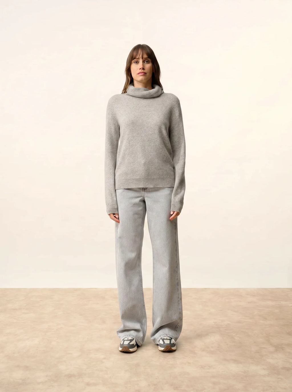 DONATELLA Sweater Turtleneck Heather Cloud
