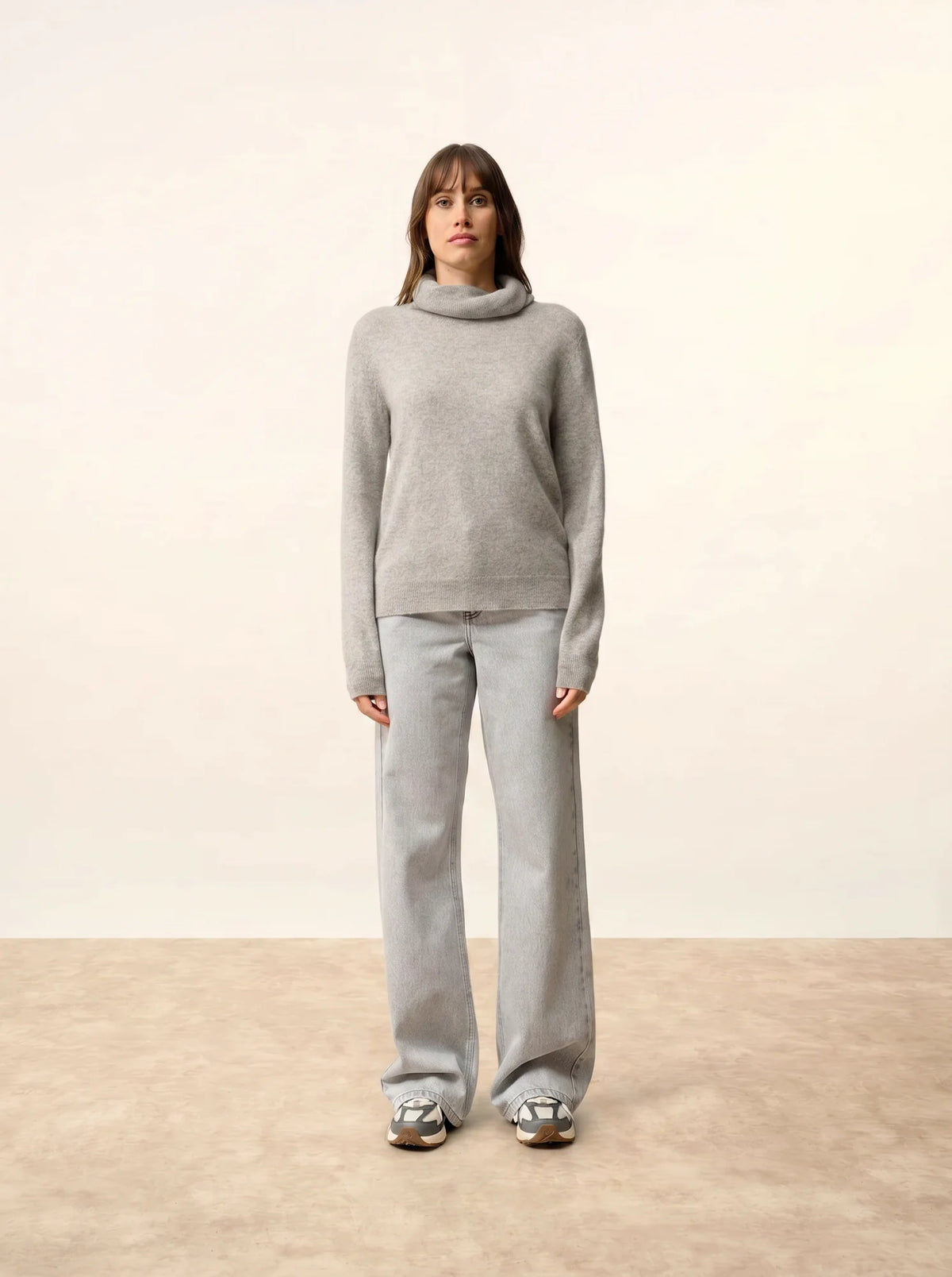 DONATELLA Sweater Turtleneck Heather Cloud