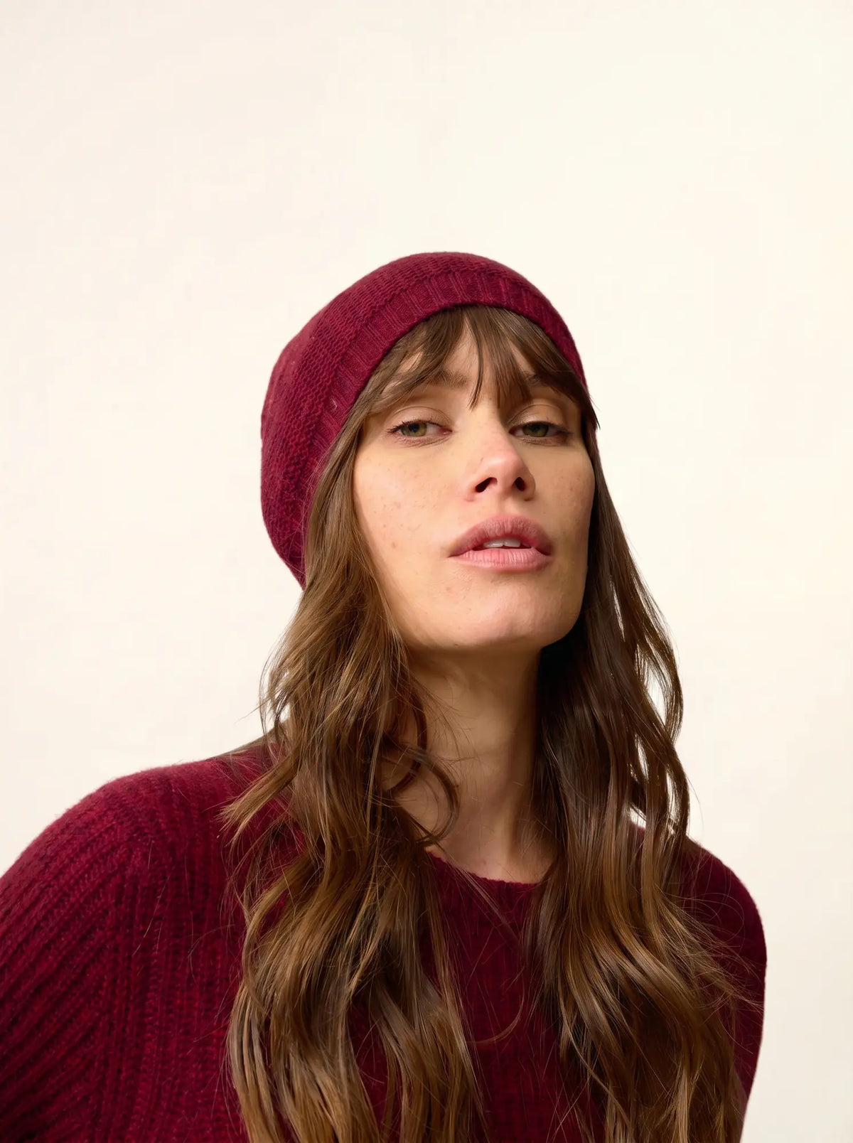 SIGNY Bonnet 4 Fils Cranberry Chiné