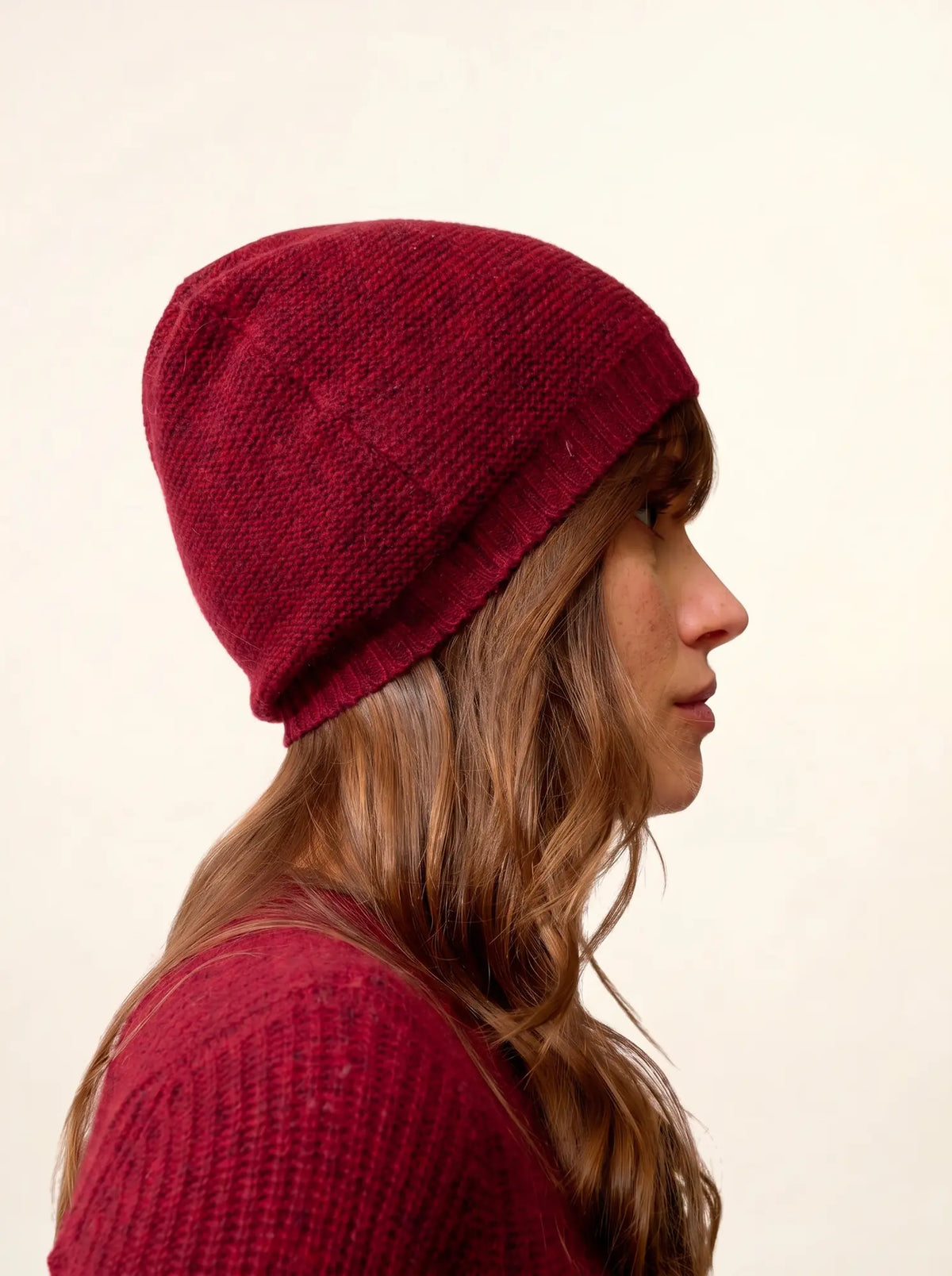 SIGNY Bonnet 4 Fils Cranberry Chiné