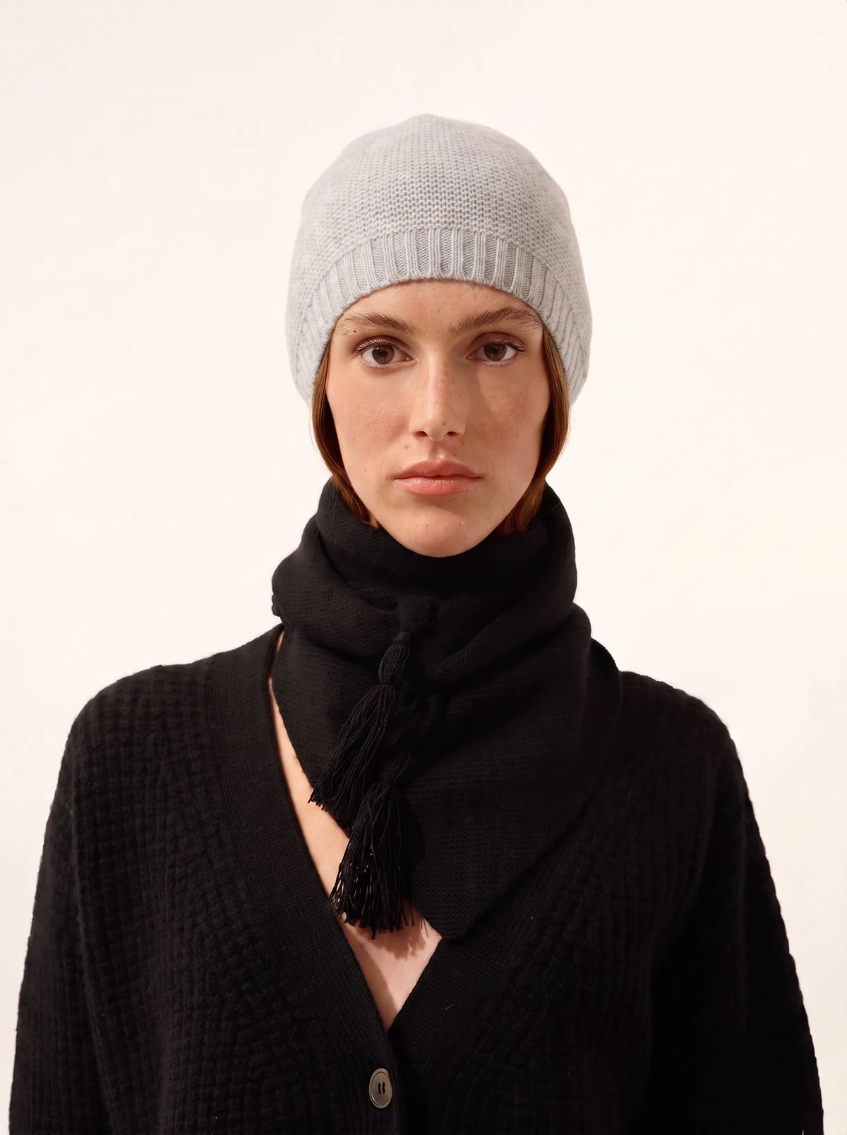 SIGNY Bonnet 4 Fils Gris Perle Chiné