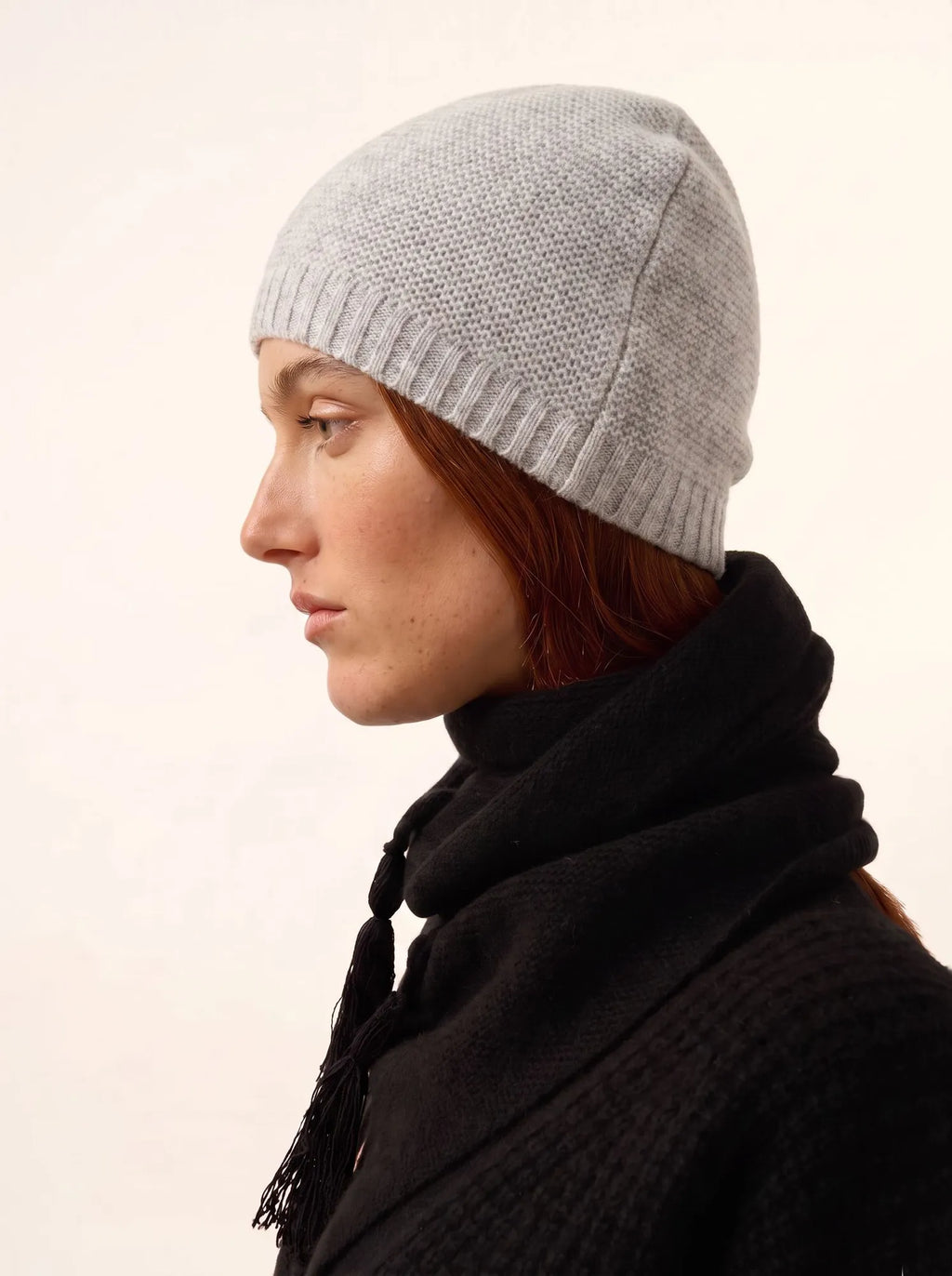 SIGNY Beanie 4 Ply Heather Pearl Grey