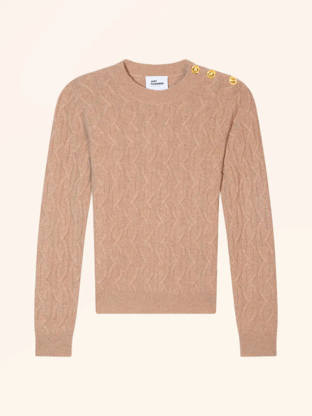LYND Pull Col Rond Marin 4 Fils Camel Chiné