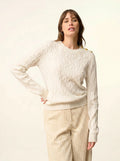 LYND Pull Col Rond Marin 4 Fils Ivoire