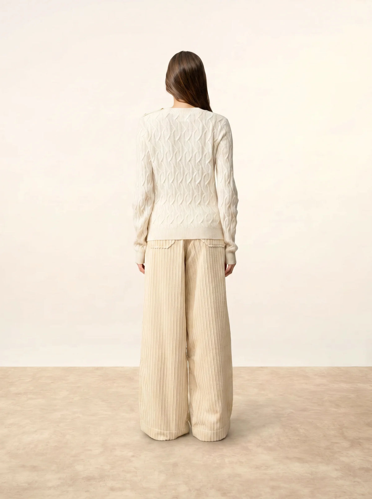 LYND Sweater Crew Neck Sailor 4 Ply Ivory