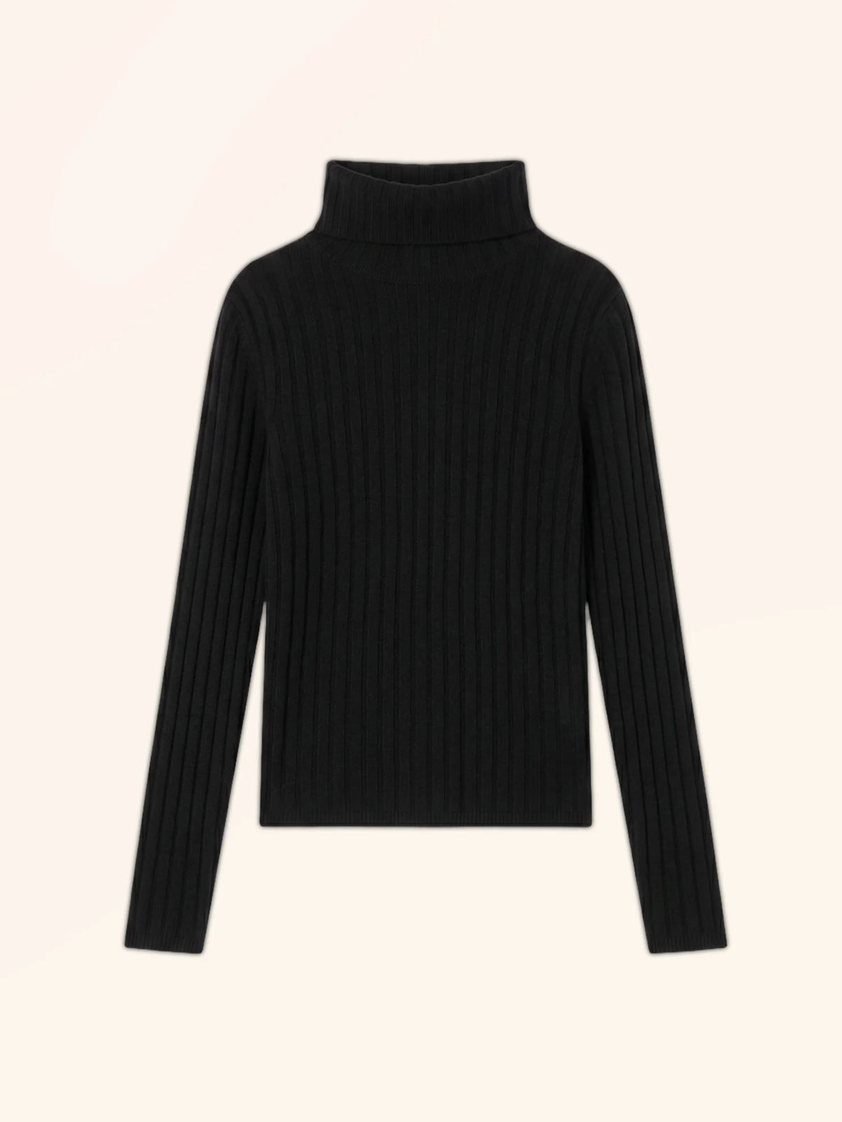 SUNNEVA Pull Col Montant 4 Fils Noir