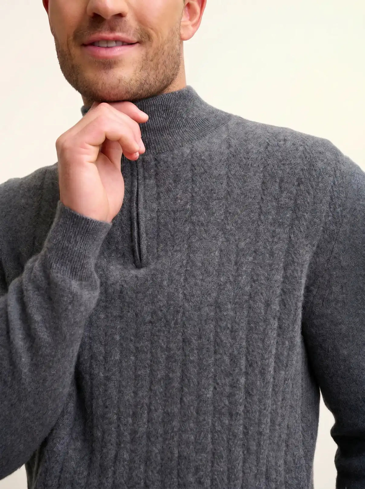 HILMIR Pull Camionneur Anthracite Chiné