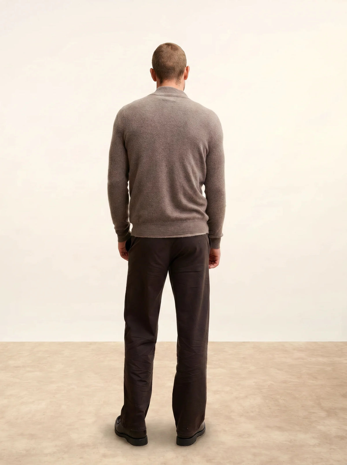 HILMIR Pull Camionneur Taupe Chiné