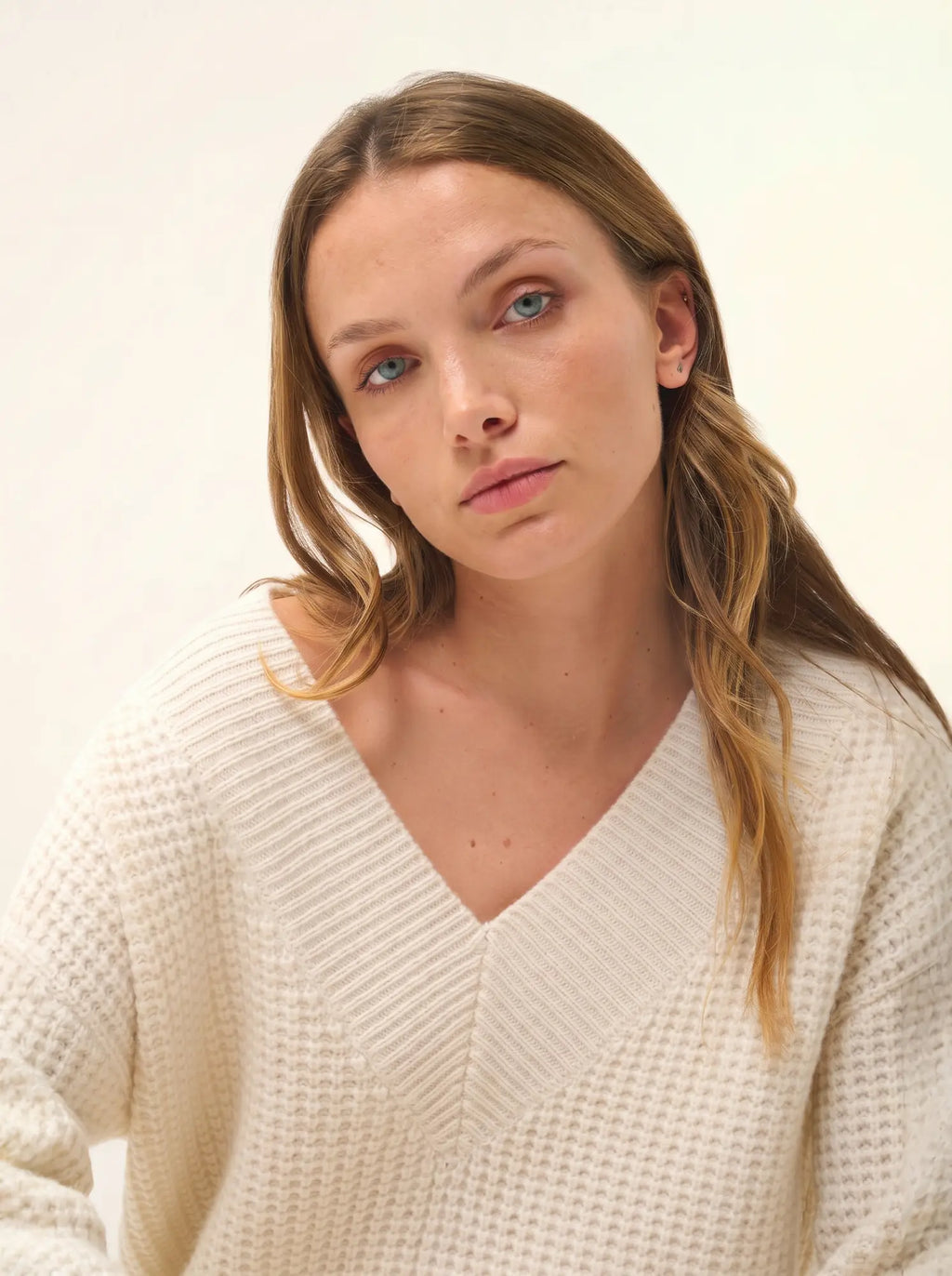 TACNA Pull Col V 8 Fils Neige