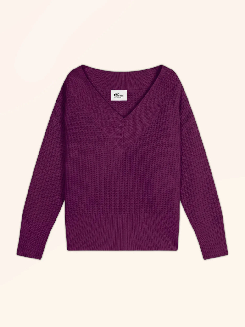 TACNA Pull Col V 8 Fils Prune