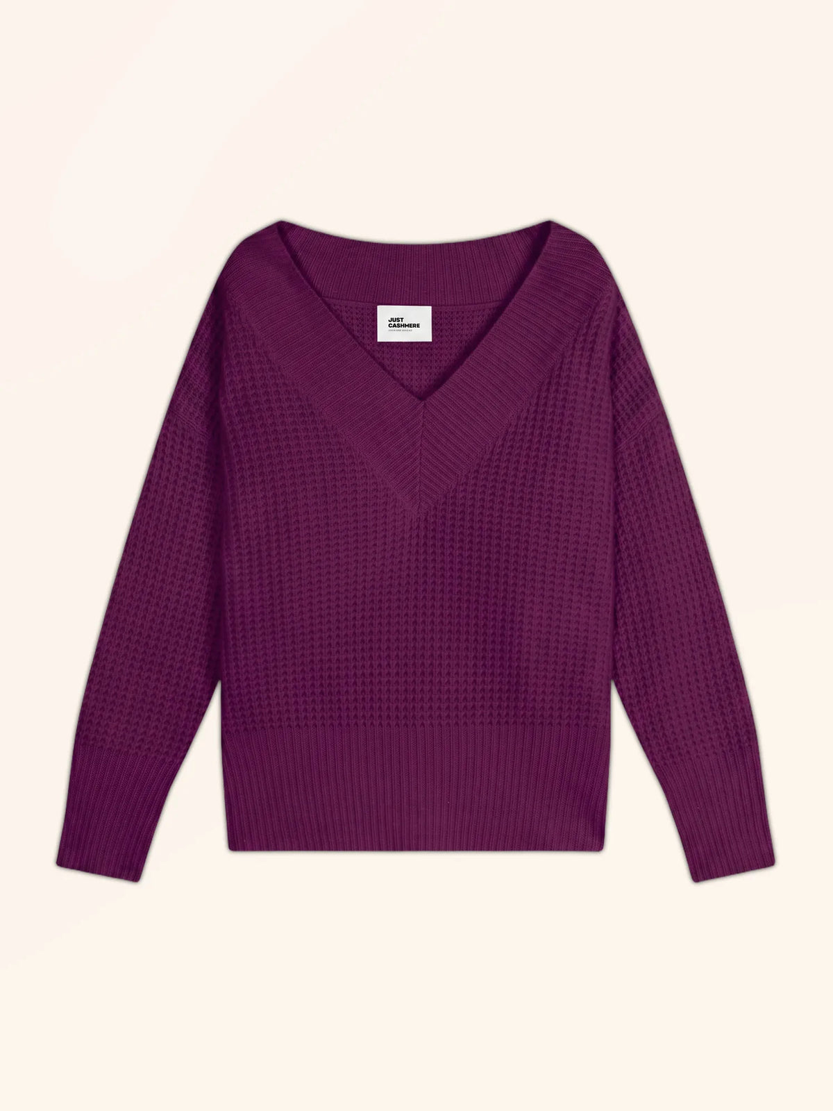 TACNA Pull Col V 8 Fils Prune