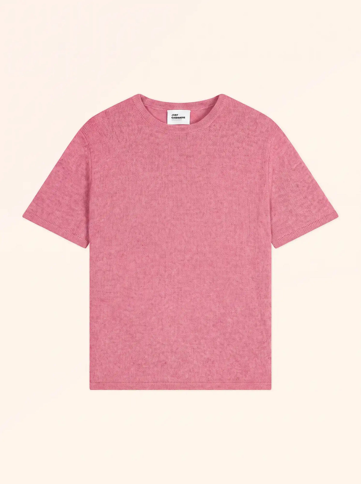 CARLA T-Shirt Rundhalsausschnitt 4-fädig Erdbeerrot