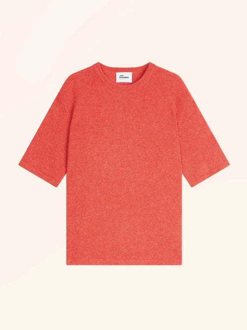 CARLA T-Shirt Crew Neck 4 Ply Heather Orange