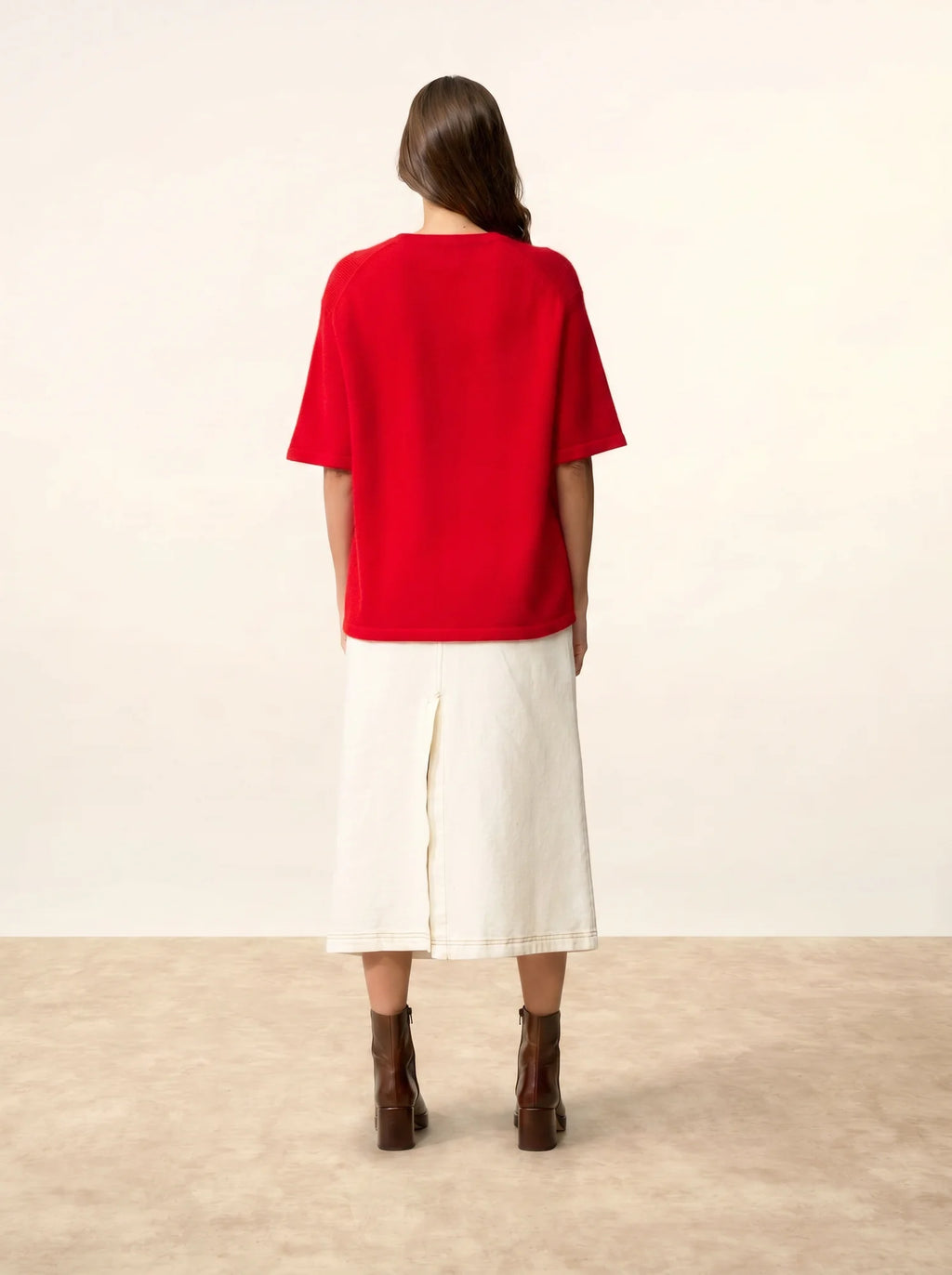 CARLA T-Shirt Crew Neck 4 Ply Red