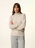 UDNY Pullover Rollkragen Perlgrau meliert