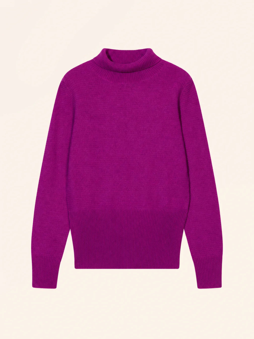 UDNY Pull Col Roulé Violine