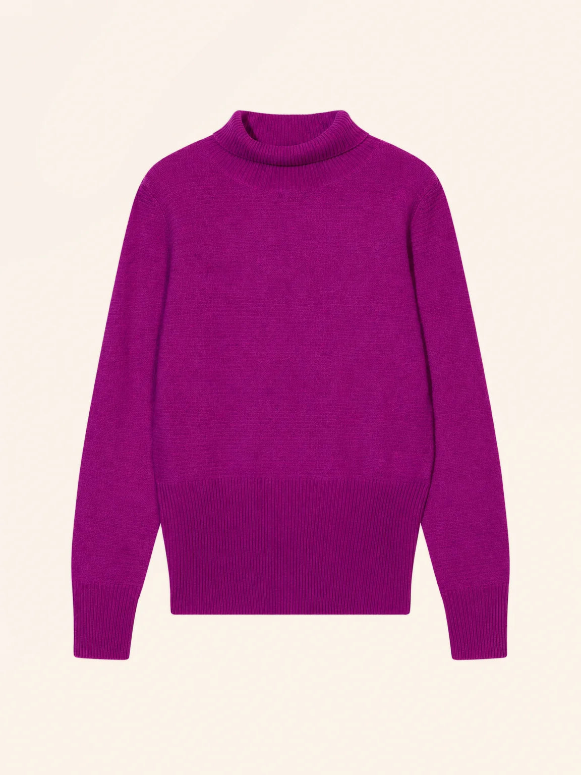 UDNY Pull Col Roulé Violine
