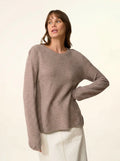 NETHY Pull Col Bateau Caribou Chiné