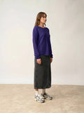NETHY Sweater Boat Neck Deep Purple