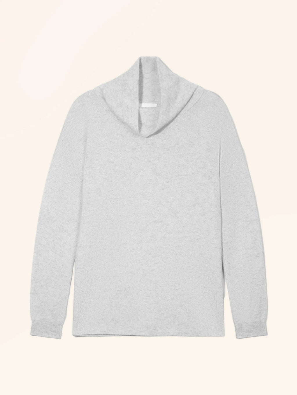 MELROSE Pull Col Montant Cordon Coulissant Fentes Côtés Gris Perle Chiné