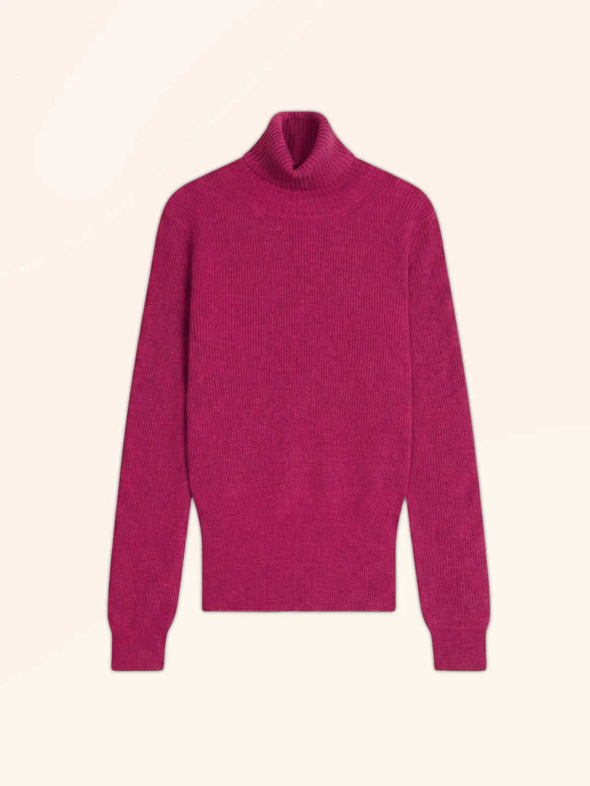 BILL Pull Col Roulé Fuchsia