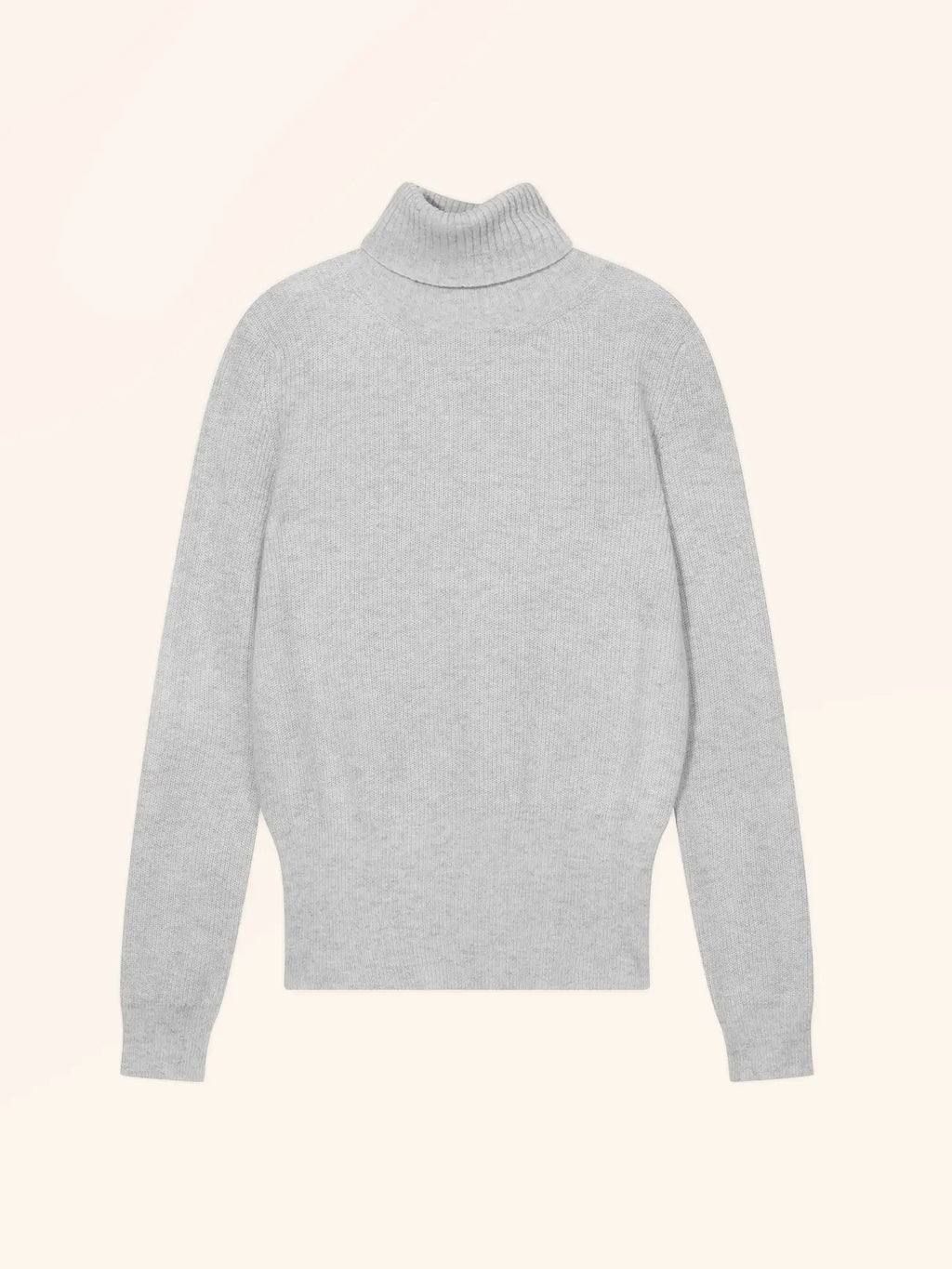 BILL Pull Col Roulé Gris Perle Chiné