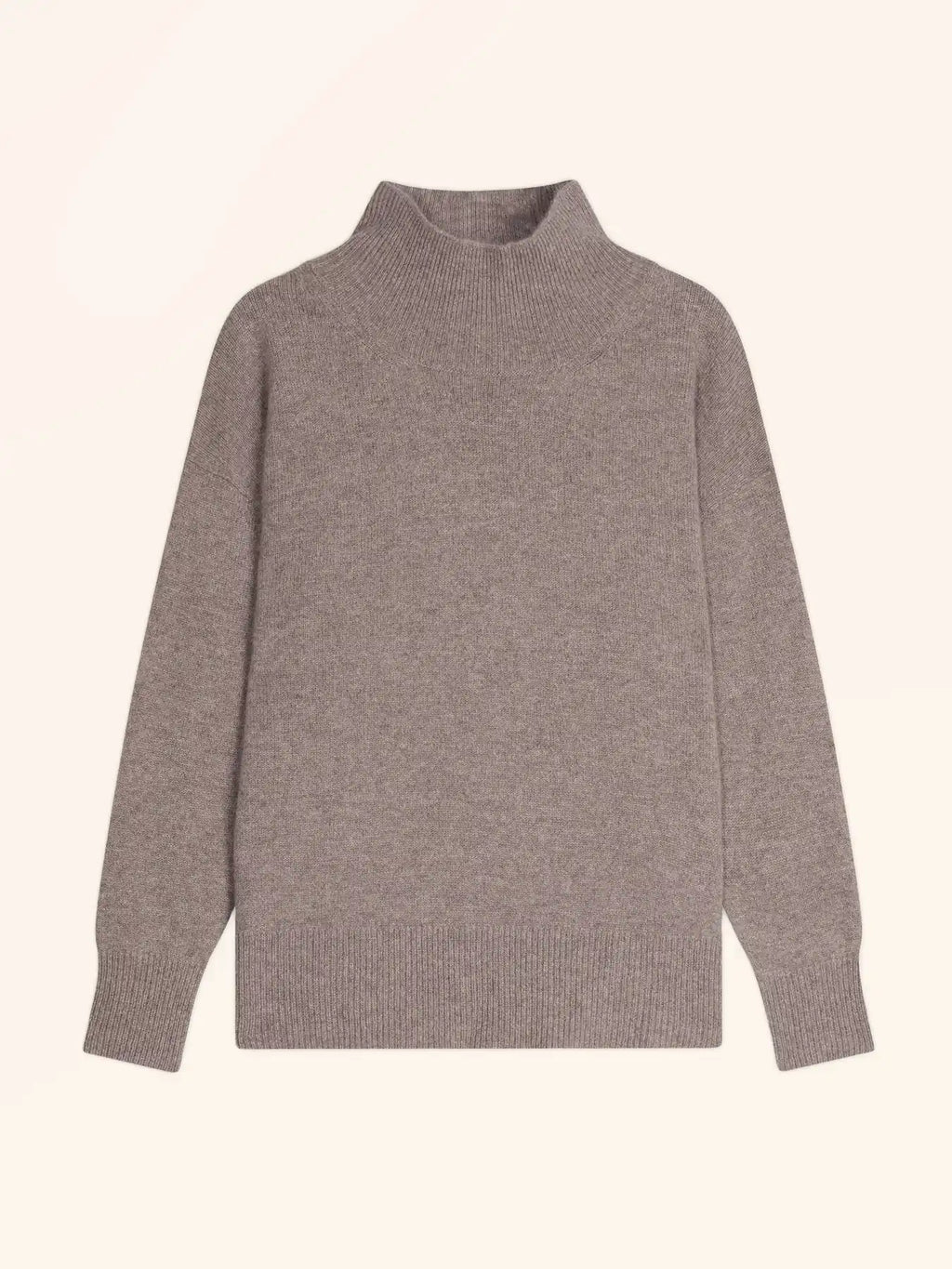 ROMY Sweater Mock Neck 4 Ply Heather Caribou