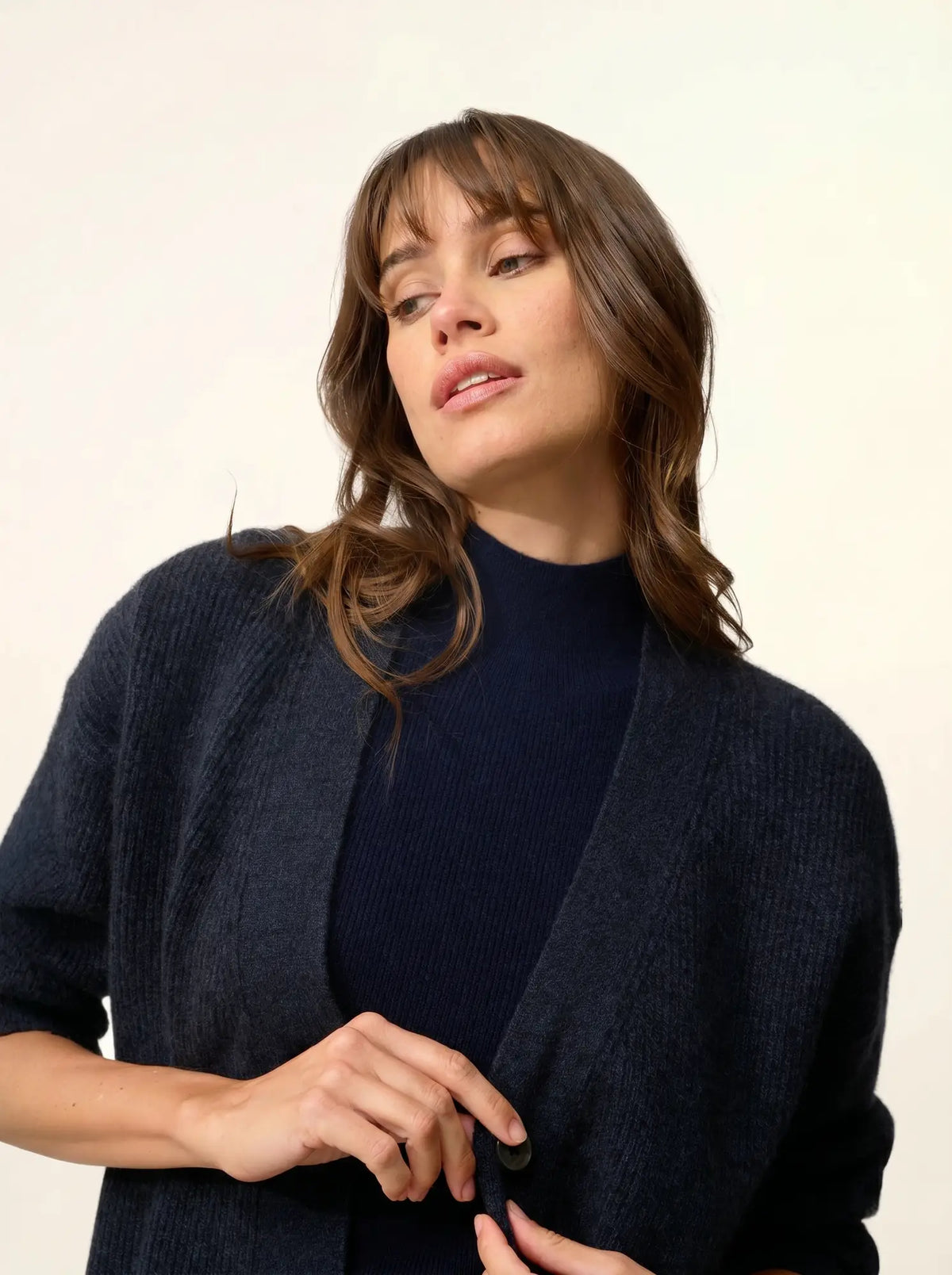 ADELE Cardigan Col V Caviar
