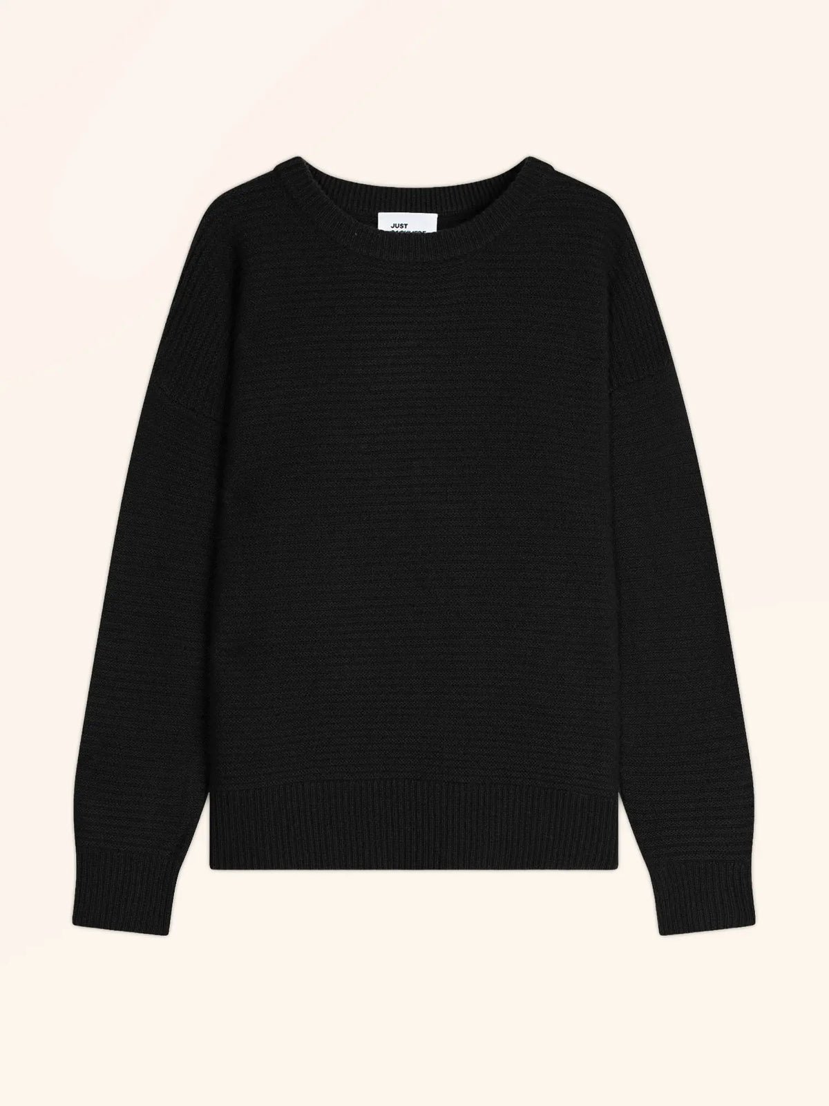 LOUNA Pull Col Rond 4 Fils Noir