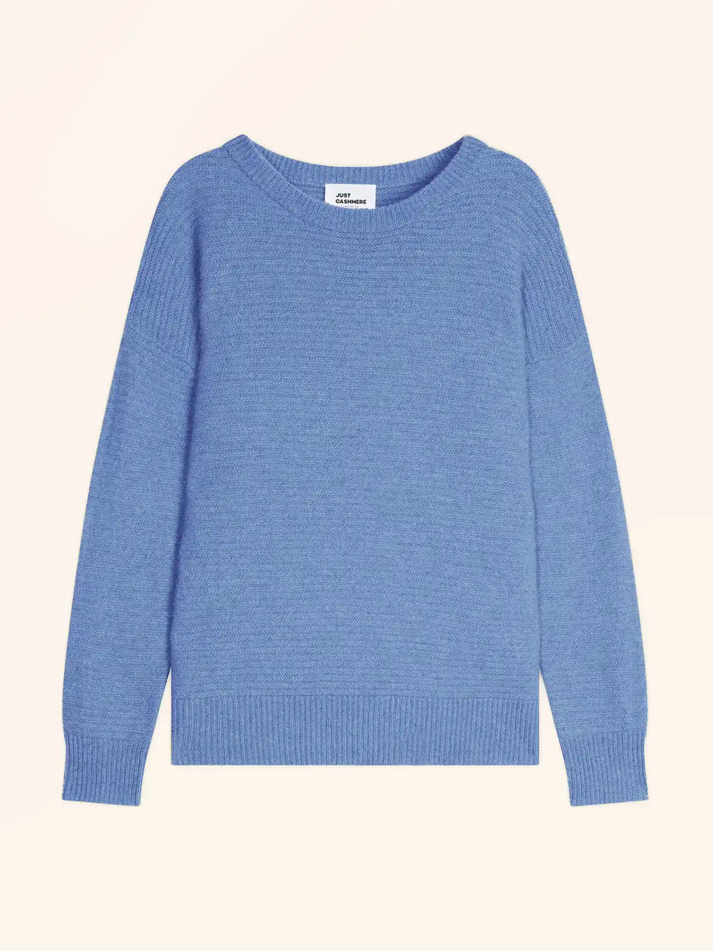 LOUNA Pull Col Rond 4 Fils Ciel