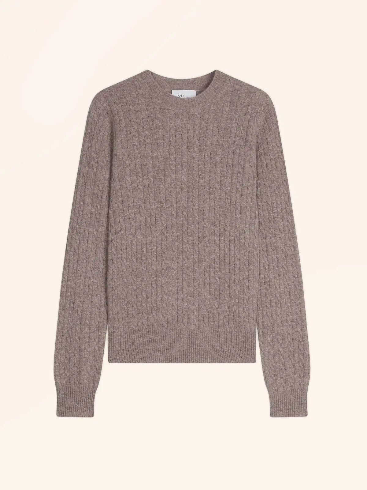 JADE Pullover Rundhalsausschnitt Caribou meliert