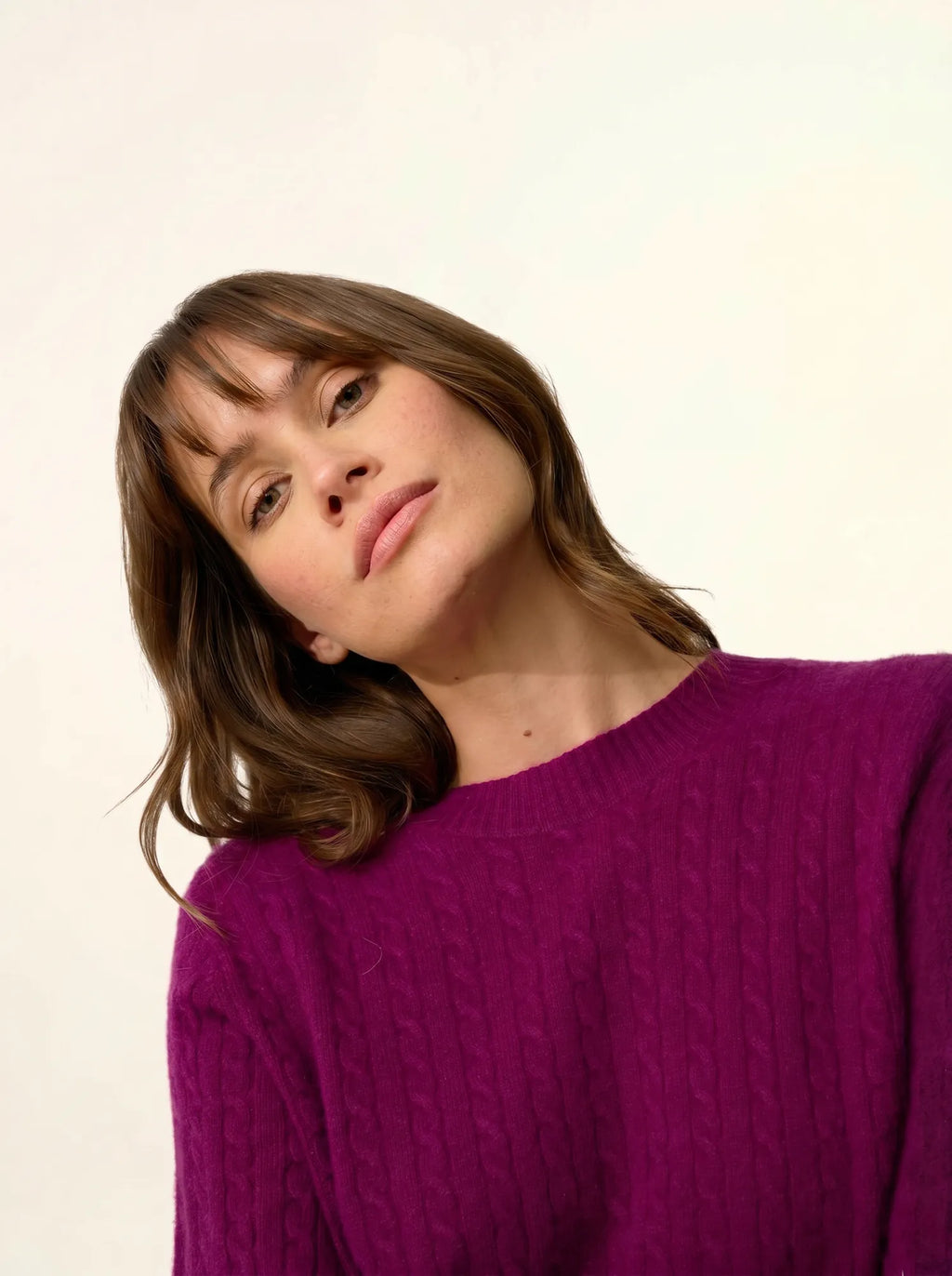 JADE Sweater Crew Neck Plum