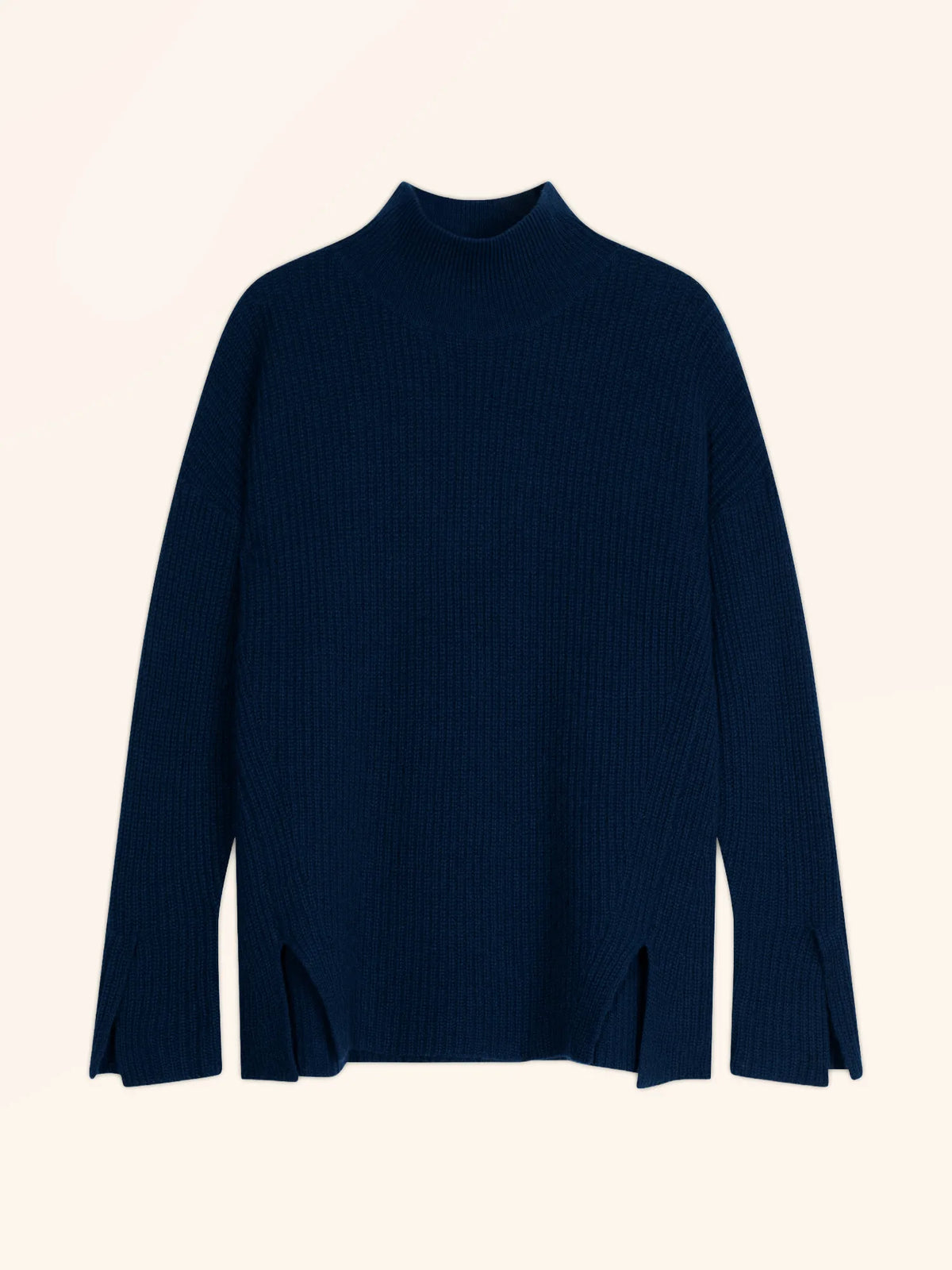 LOUISE Pull Col Montant 4 Fils Minuit