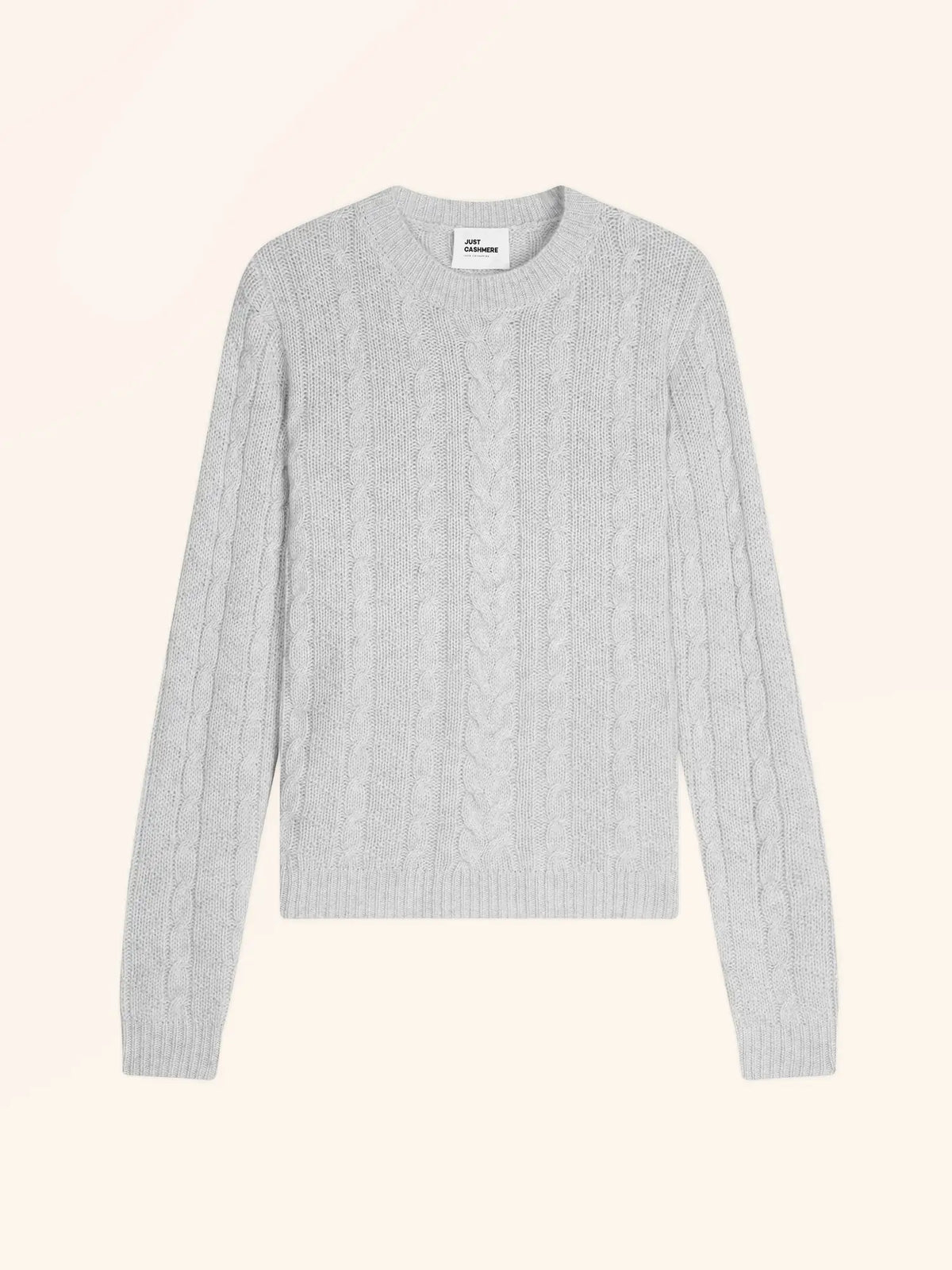 OLIVIA Sweater Crew Neck 8 Ply Heather Pearl Grey