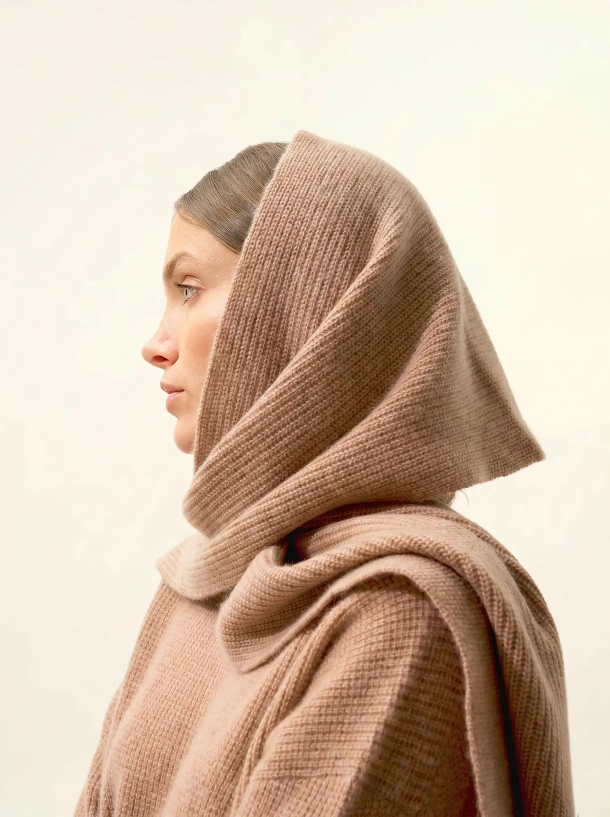 LEA Scarf 4 Ply Heather Camel