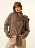 LEA Écharpe 4 Fils Taupe Chiné
