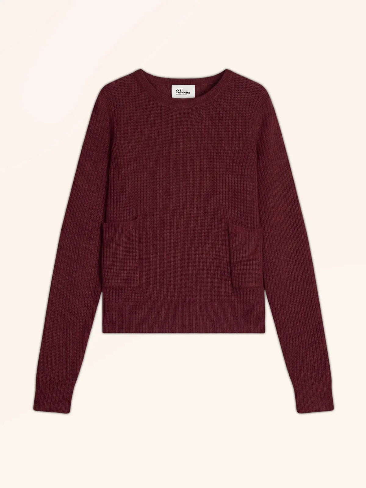 INAYA Pull Col Rond 4 Fils Cranberry Chiné