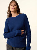 INAYA Pull Col Rond 4 Fils Minuit