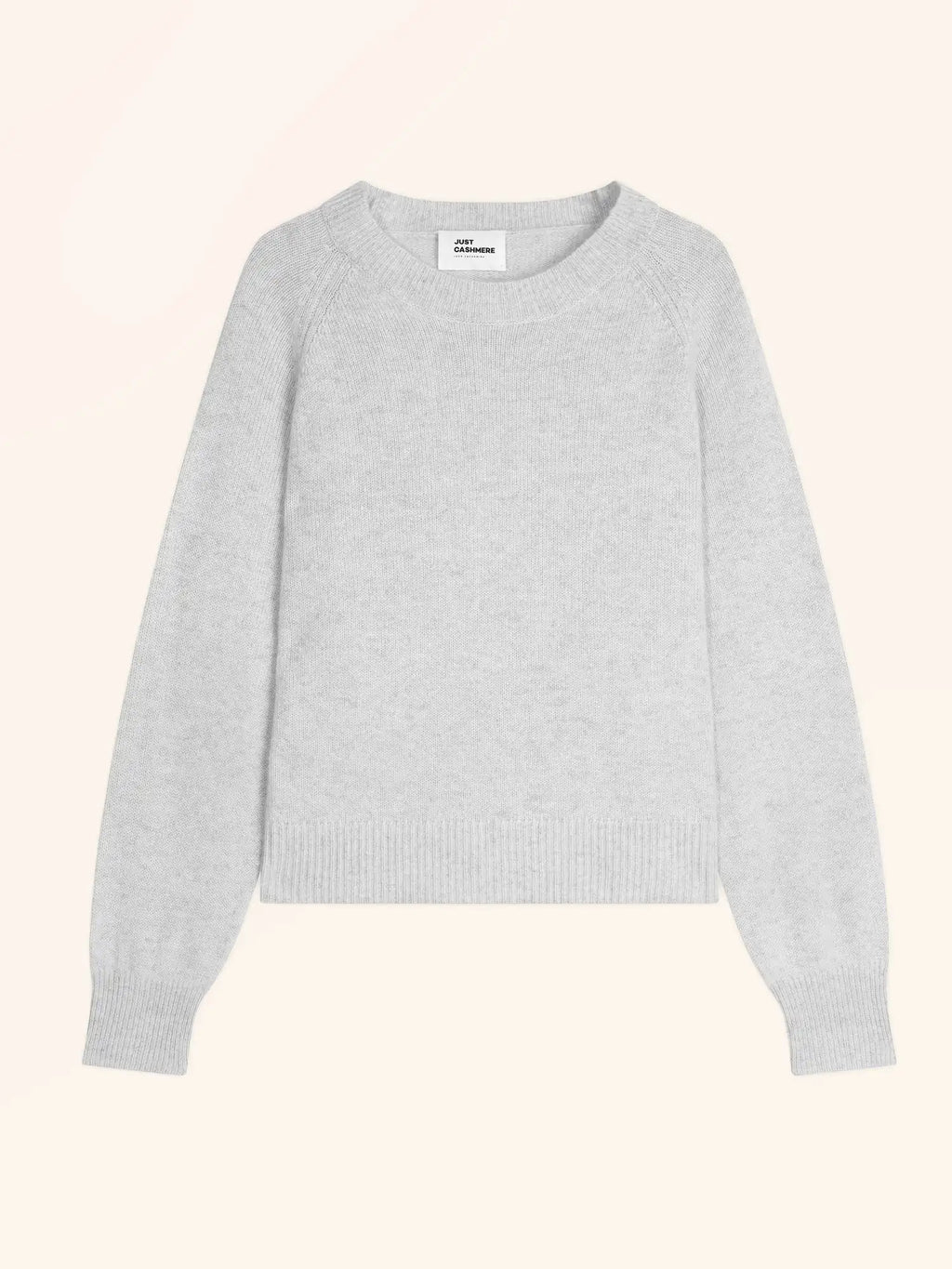 JON Pull Col Rond 4 Fils Gris Perle Chiné