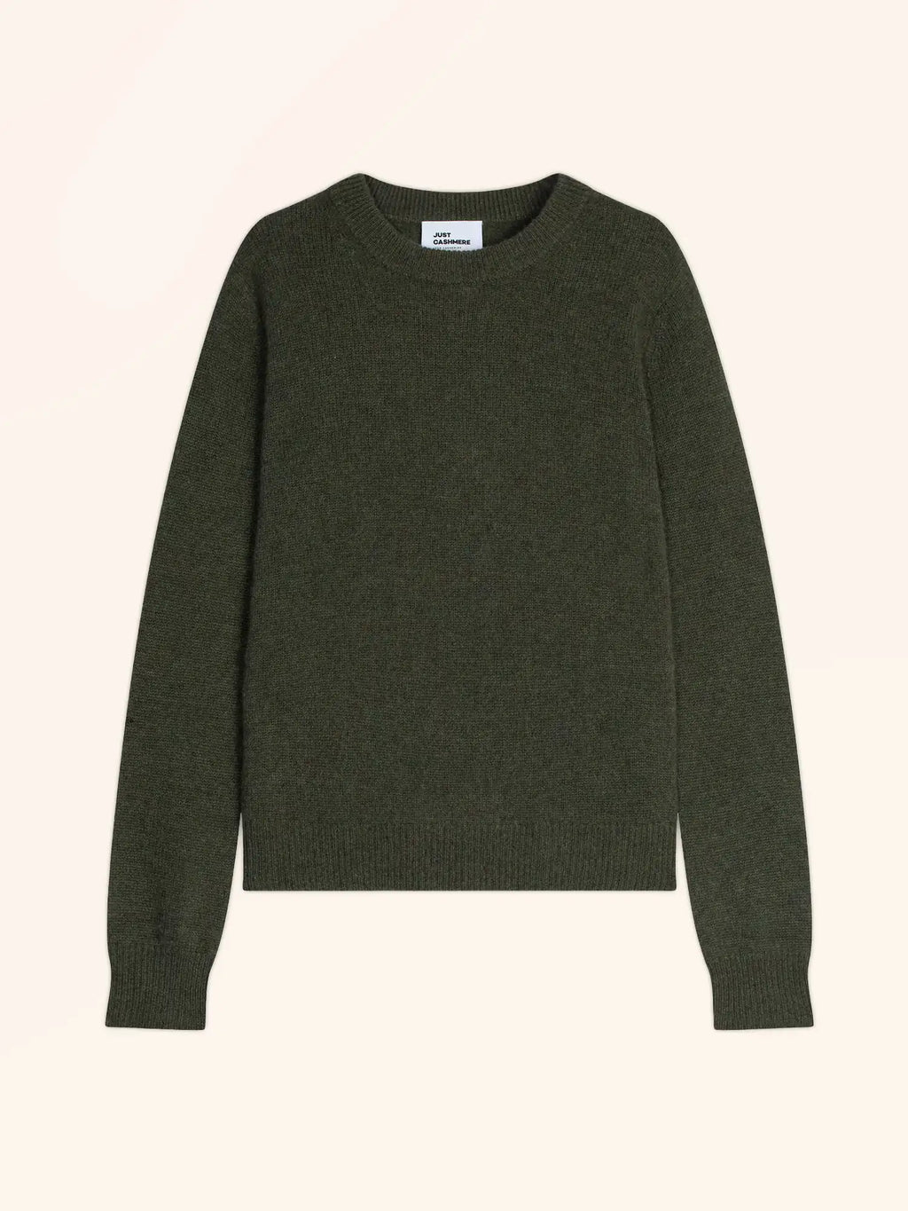 LEXINI Pullover Rundhalsausschnitt 4-fädig Khaki meliert
