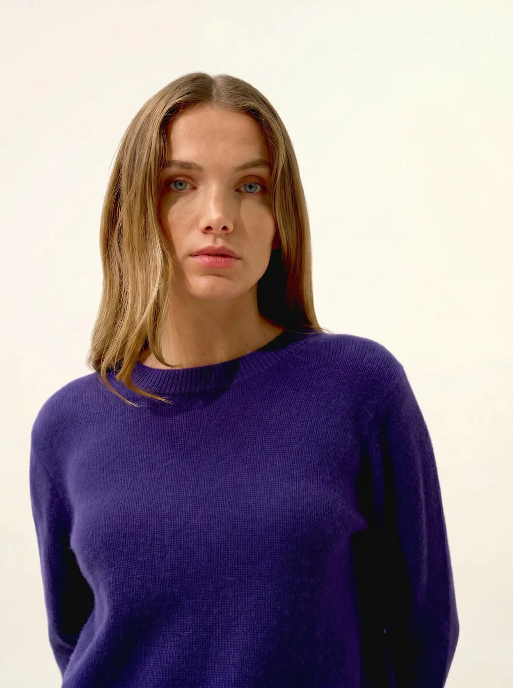 LEXINI Sweater Crew Neck 4 Ply Deep Purple