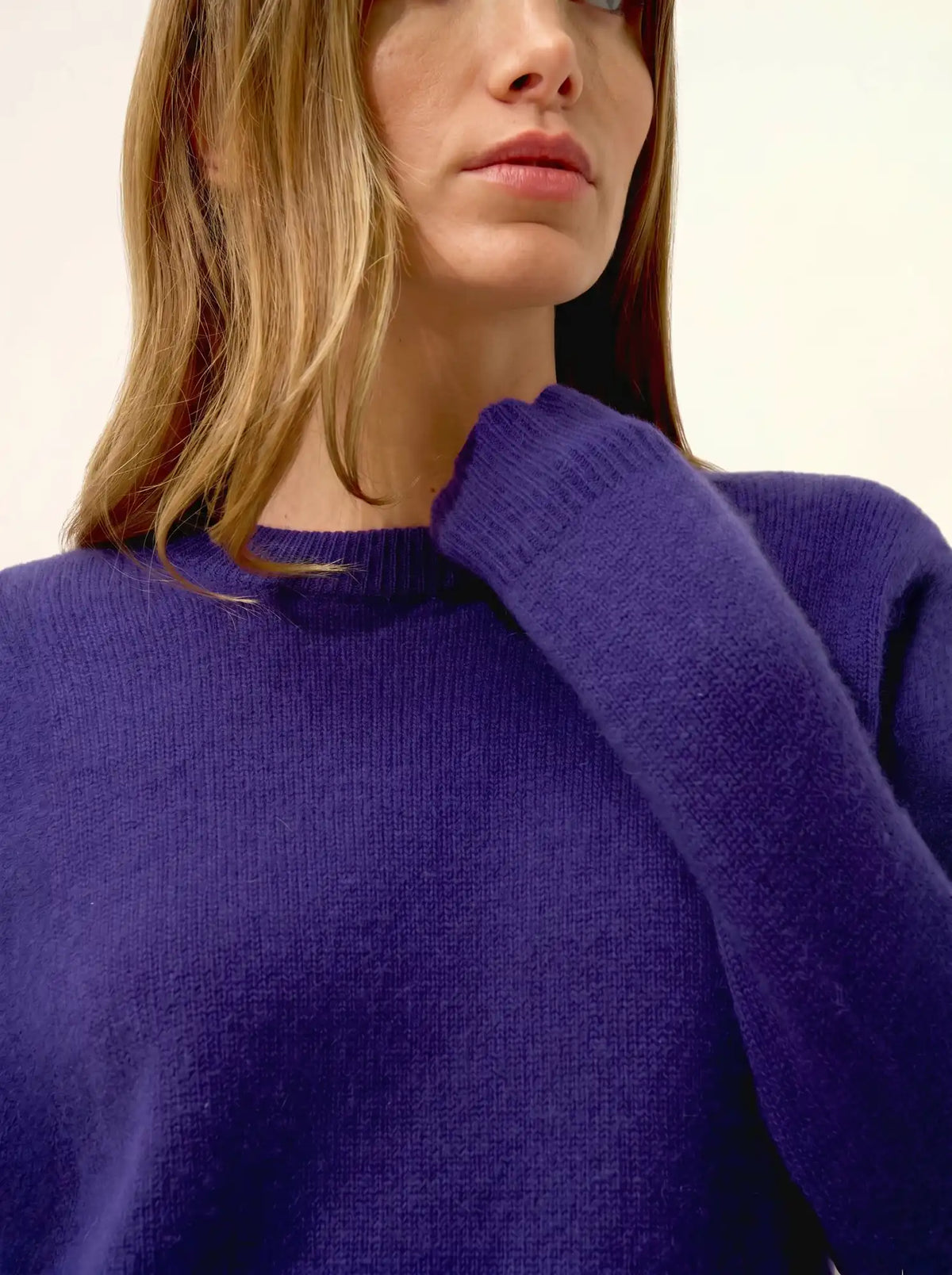 LEXINI Sweater Crew Neck 4 Ply Deep Purple