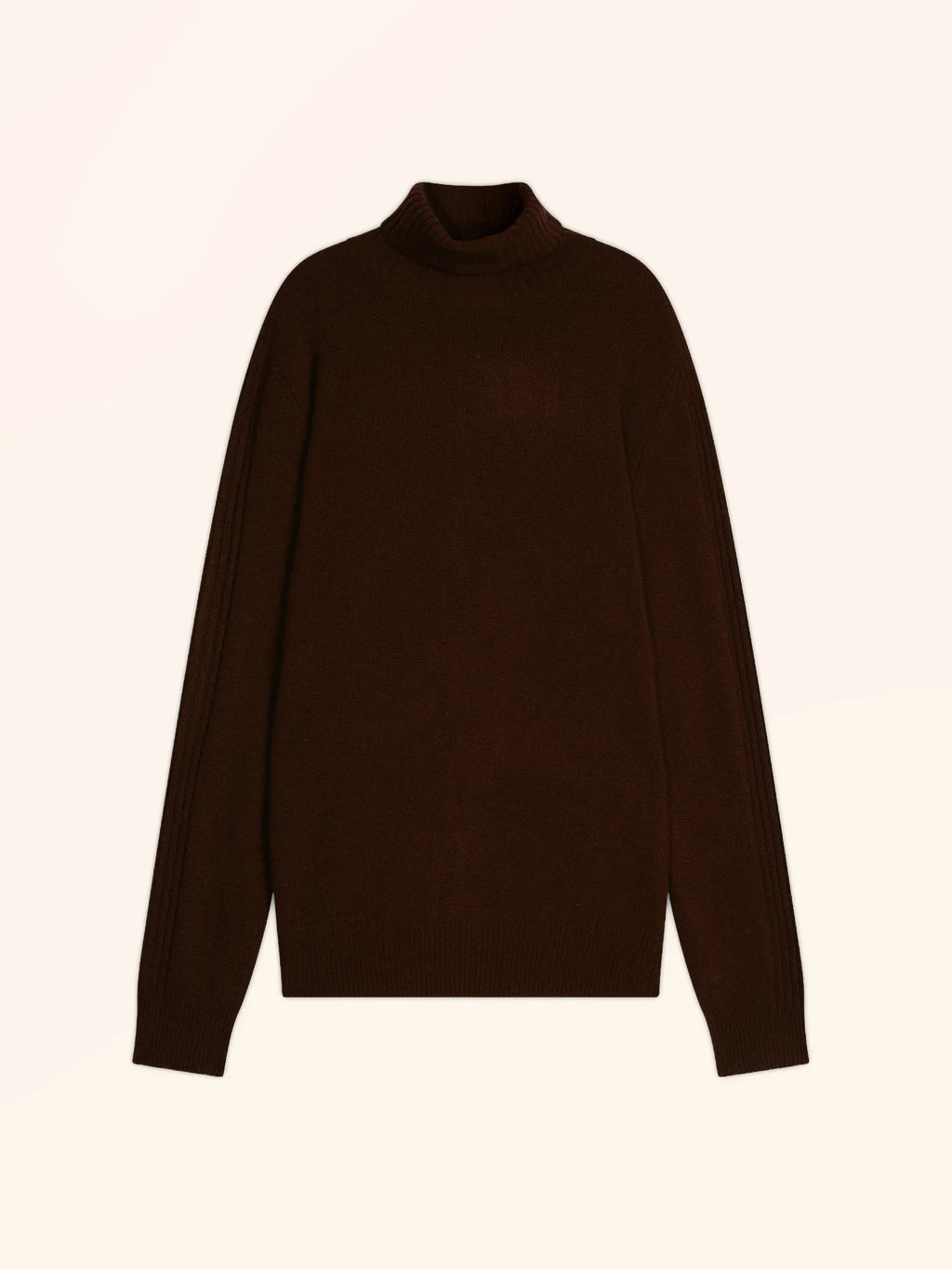 NOI Pull Col Roulé 4 Fils Café