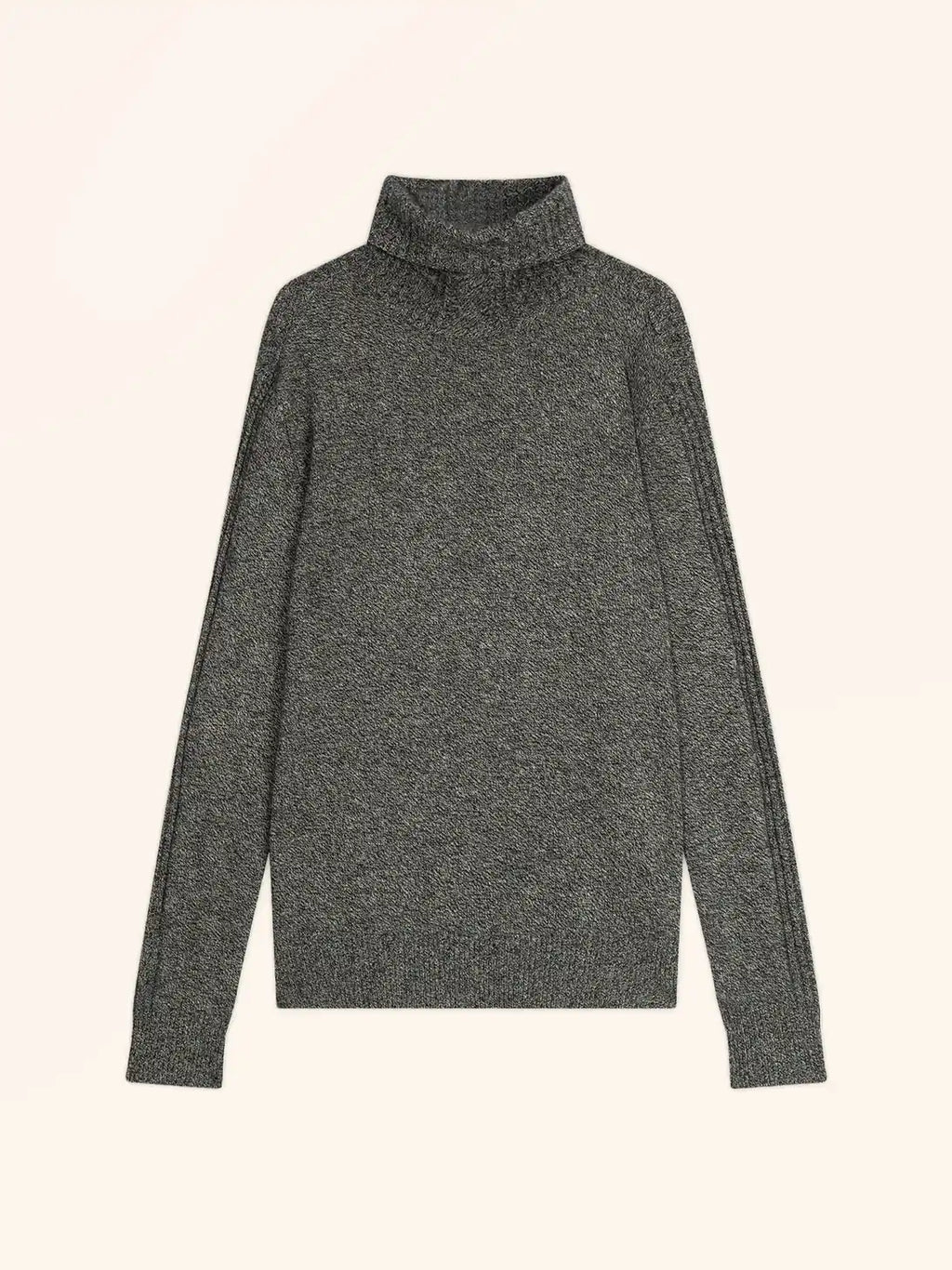 NOI Pull Col Roulé 4 Fils Noir et Blanc