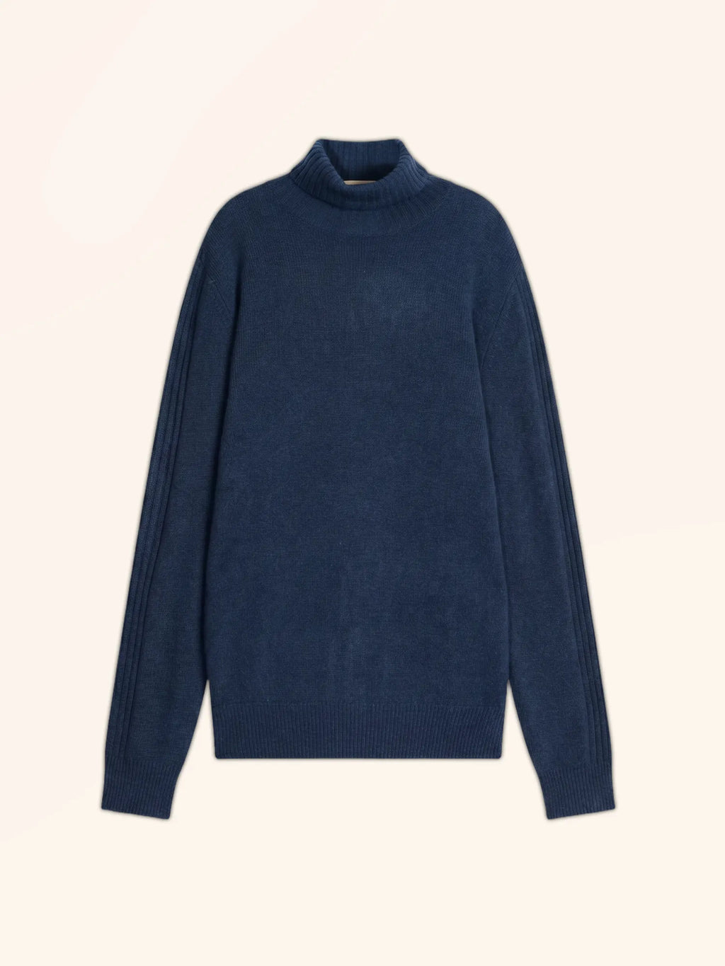 NOI Pull Col Roulé 4 Fils Océan Chiné