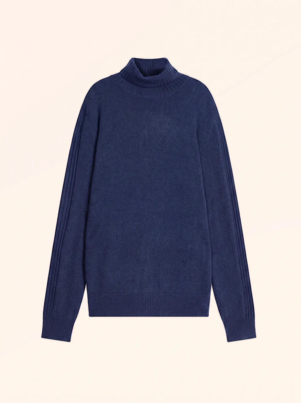 NOI Pull Col Roulé 4 Fils Violet Gris Chiné
