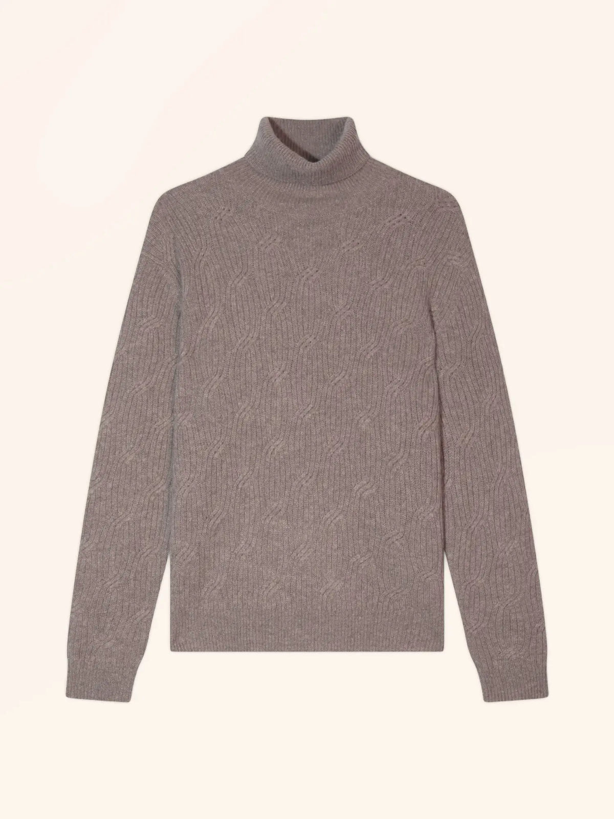 GOBA Sweater Turtleneck 4 Ply Heather Caribou